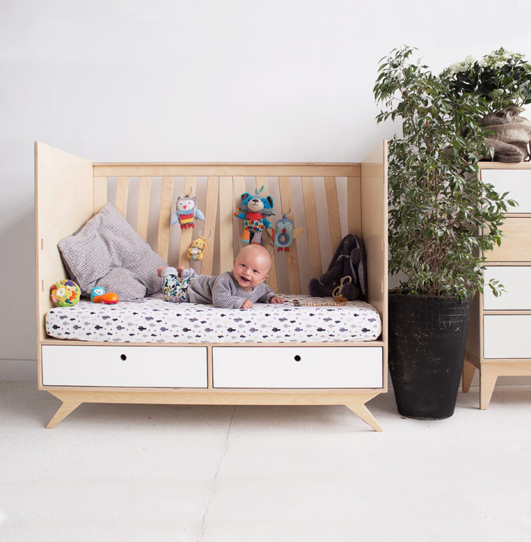wood republic drewniane łóżeczko dziecięce z drewna ze sklejki dla dziecka do pokoju dziecięcego