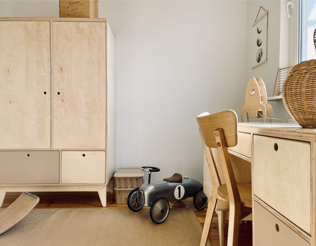 wardrobe szafa kids kid dziecięca dziecka scandi natural plywood sklejka sklejki