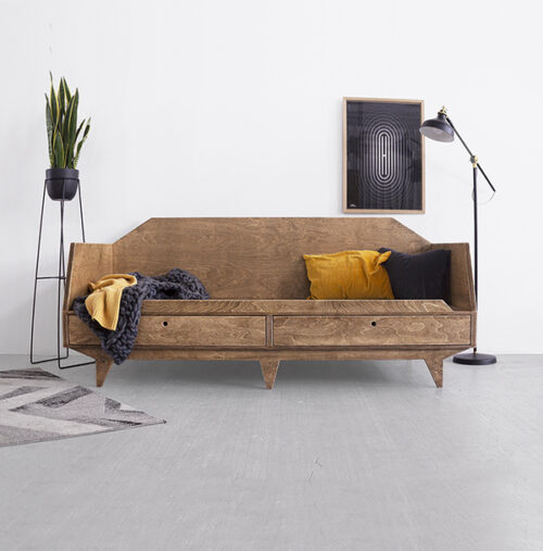 łóżko leżanka sofa ze sklejki